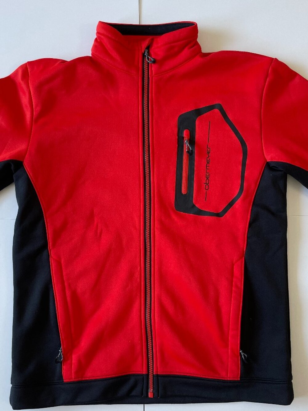 Obermeyer Softshell Jacket Mens Small Red Black Colorblock Patagonia North Face